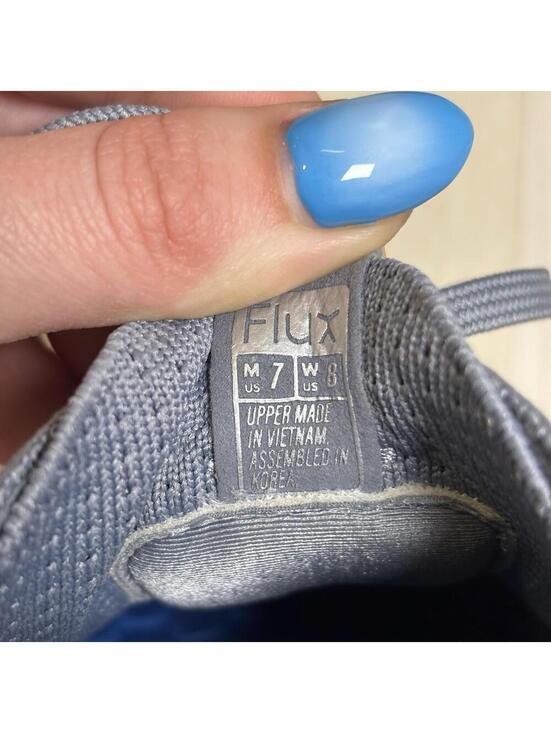 Flux Adapt Trainer Gray White Athletic Knit Barefoot Shoe Sneaker Size M7 W8 EUC main image 4